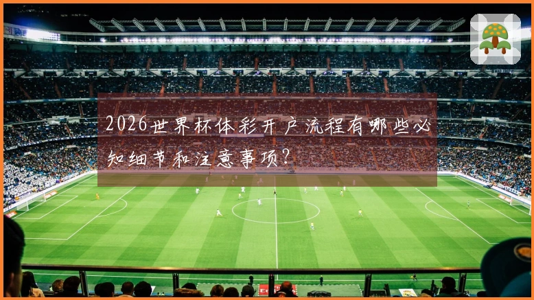 2026世界杯体彩开户流程有哪些必知细节和注意事项？